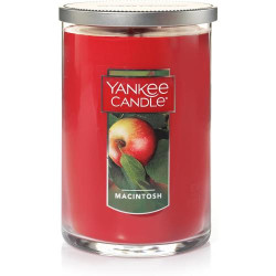 Présentation Yankee Candle Bougie parfumée Macintosh, 2 mèches, 650 ml