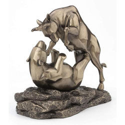 Statue de Table Wall Street, Résine Finition Bronze, Veronese en situation