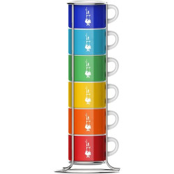 Présentation Bialetti Tasses empilables, multicolore, porcelaine