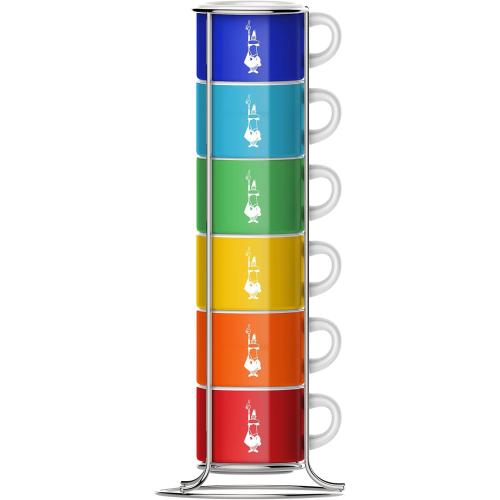 Présentation de Présentation Bialetti Tasses empilables, multicolore, porcelaine