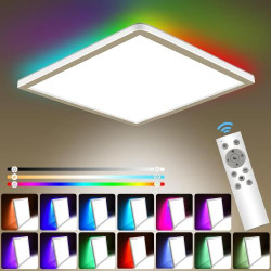 Présentation Plafonnier LED Dimmable Fwiull, 24W, 3200 lm, IP54