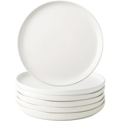 Présentation AmorArc Assiettes Salade Céramique Ondulées, Blanches