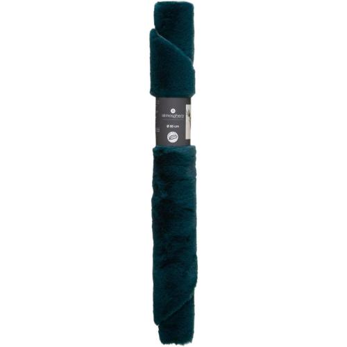 Présentation de Zoom sur Tapis doux fourrure bleu canard ATMOSPHERA