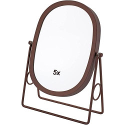 Présentation Miroir maquillage JOYOEIKON double face pivotant 360, bronze