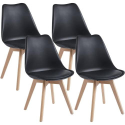 Présentation Chaises Salle à Manger Scandinave DEWINNER, Lot 6, Noir