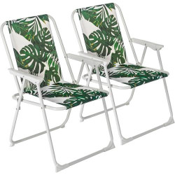 Présentation Bannes Plage, Chaise Set 2 pièces, Léger, Feuille Banane