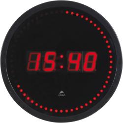 Présentation Horloge Murale LED Noir Rouge, Design Moderne, UK