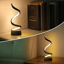 Lampe de Table Dimmable ELINKUME, Spirale LED, Noir en situation