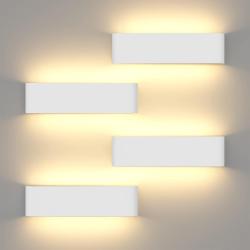 Présentation Applique Murale LED 12W Blanc Chaud, Aluminium, Design Moderne