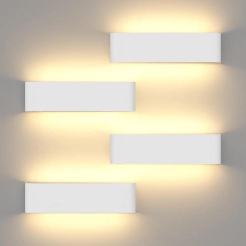 Présentation de Présentation Applique Murale LED 12W Blanc Chaud, Aluminium, Design Moderne