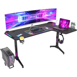 Présentation Bureau Gaming Ergonomique FATIVO LED RGB, Angle L