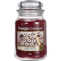 Présentation Bougie Yankee Candle Merry Berry, Parfum Fruité