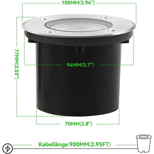 Présentation de Goodia Spots LED Encastrables Extérieurs 4Pcs, 3000K en situation