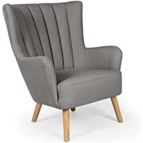 Présentation de Présentation Chaise Fauteuil Menzzo Vidal Tissu Gris Foncé