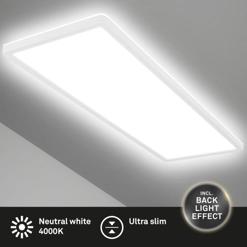 Présentation de Briloner Plafonnier LED Ultra Plat, Lumière Blanc Neutre en situation