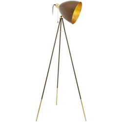 Présentation Lampadaire Vintage Eglo Chester 1 Ampoule Acier Rouille Dore E27