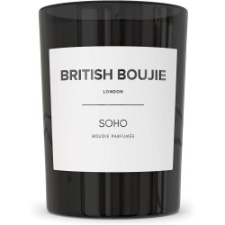 Présentation Bougie parfumée British Boujie, parfum boisé sucré, longue durée