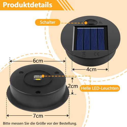 Présentation de Lampes Solaires de Rechange, LED Claires, Étanches IP65 en situation