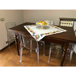 Table Extensible Bois Noyer Foncé, Table Salle à Manger Rectangulaire, Style Art Pauvre en situation