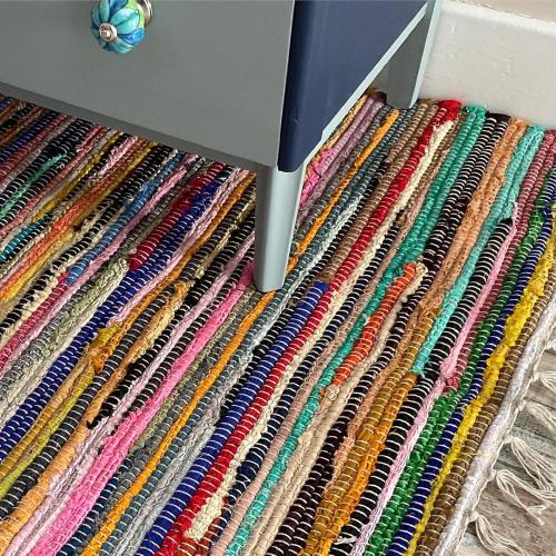 Présentation de Présentation Tapis Chindi Multicolore Shabby Chic, Second Nature Online