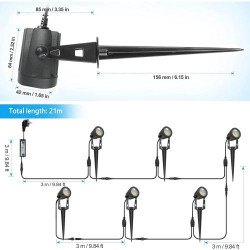 Spot LED Exterieur LUNSY, 6 Pack, Blanc Chaud, Etanche en situation