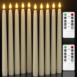 Présentation Bougies LED Décoratives, Lot de 10, Télécommande, Vacillante