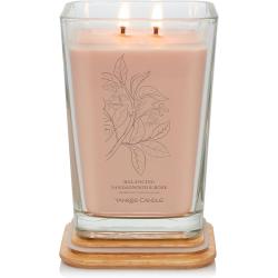 Bougie Carrée Yankee Candle Santalwood, Rose, Well Living en situation