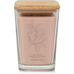 Présentation Bougie Carrée Yankee Candle Santalwood, Rose, Well Living