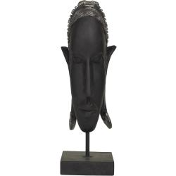 Présentation Sculpture femme africaine Polystone déco, noir