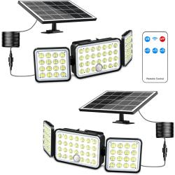 Présentation Lampe Solaire Exterieur 3000mAh 3000LM IP65 LED Sécurité