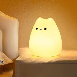 Présentation Veilleuse LED Kawaii Chat Rechargeable avec Minuterie - FOMYHEARD