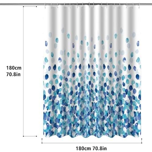 Présentation de Rideau de Douche Polyester Motif Bulles - Pratique et Esthétique en situation