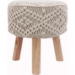 Présentation Tabouret Naturel Decor Therapy, Élégance, Design Moderne