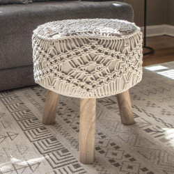 Tabouret Naturel Decor Therapy, Élégance, Design Moderne en situation