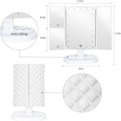 Miroir de Maquillage Éclairé Deweisn, Portable, Tactile en situation