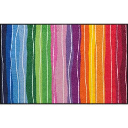 Présentation Tapis lavable multicolore Wavy Lines, Salonloewe