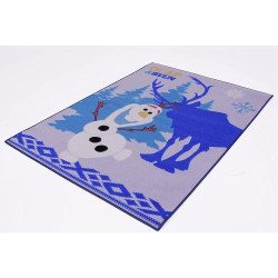 Présentation Tapis La Reine des Neiges Olaf, UN AMOUR DE TAPIS, Bleu