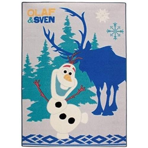 Présentation de Tapis La Reine des Neiges Olaf, UN AMOUR DE TAPIS, Bleu en situation