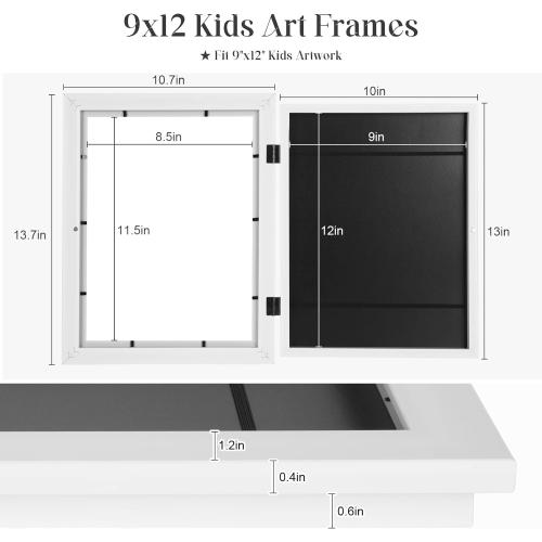 Présentation de Cadres photo Litimkat Bois A4, 2 pièces, Blanc en situation