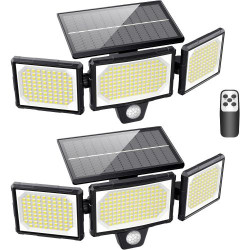 Présentation Lampes Solaires Extérieur Mexllex, 304LED, Détecteur Mouvement