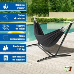 Hamac sur Pied Métal ZenCool Terre Jardin, Confort Relaxation en situation