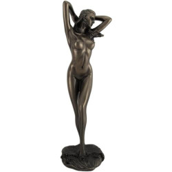 Statue Érotique Femme Bronze, Art Nu, Skinny Dipper en situation