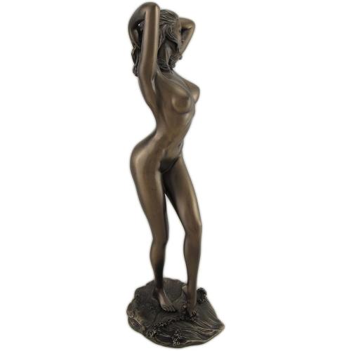 Présentation de Zoom sur Statue Érotique Femme Bronze, Art Nu, Skinny Dipper