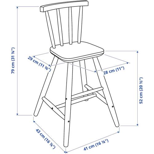 Présentation de Zoom sur Fauteuil Junior Noir Ikea Agam, Confort, Design Moderne