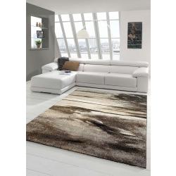 Présentation Tapis Contemporain Design Baroque Heather Brown Gris Taupe