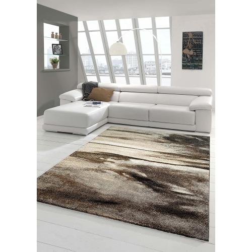 Présentation de Présentation Tapis Contemporain Design Baroque Heather Brown Gris Taupe