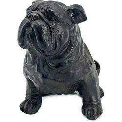 Bellaa Bulldog Statue Figurine Buste Sculpture Intérieur, Extérieur en situation