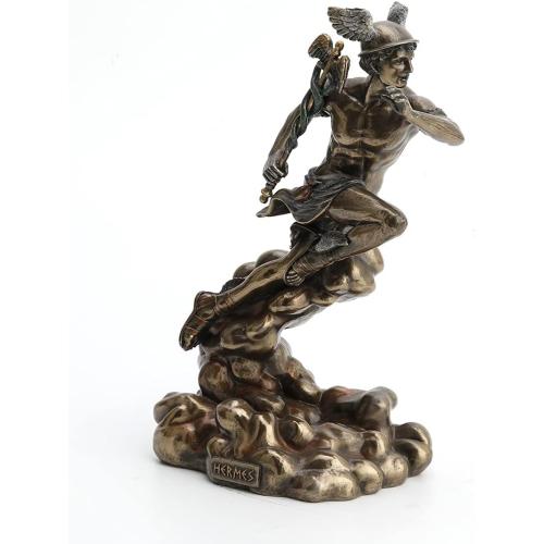 Présentation de Statue Grecque Hermes, Veronese Design, Polyresine, Nuages en situation