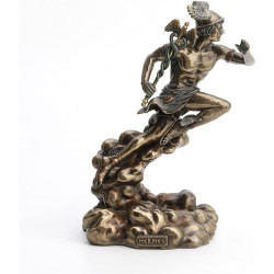 Présentation Statue Grecque Hermes, Veronese Design, Polyresine, Nuages