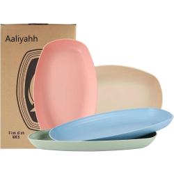 Présentation Assiettes en plastique Aaliyahh, ensemble 4, sans BPA